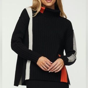 Zaket & Plover Ribbed Roll-neck Pullover Merino Wool blend woman’s sweater Sz M